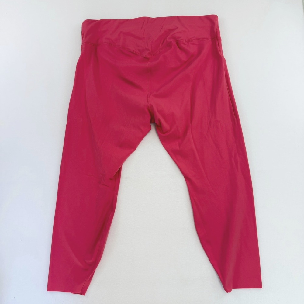 Nike‎ Universa Dri-FIT Pink High Rise Raw Hem 7/8 Leggings 1X DV4898-629 - Picture 2 of 8